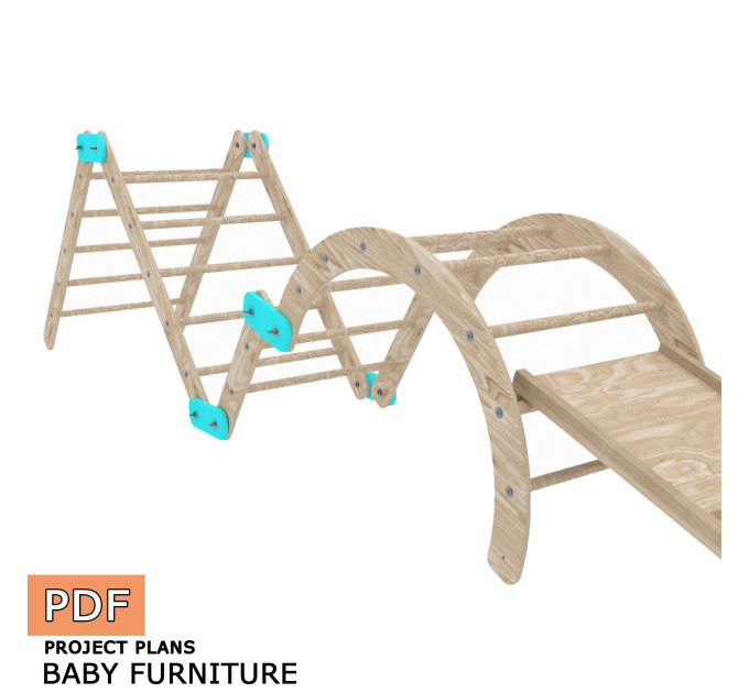 Build plan for wooden toys for toddler, kids room décor, nature play toy, climbing furniture, playset DIY - Digital Download Only