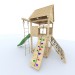 Playset build plan for kids, Playhouse - Wooden gardenhouse, Outdoor Wood Structure Climbing Wall Climber Slide - Digital Download Only