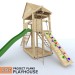 Playset build plan for kids, Playhouse - Wooden gardenhouse, Outdoor Wood Structure Climbing Wall Climber Slide - Digital Download Only