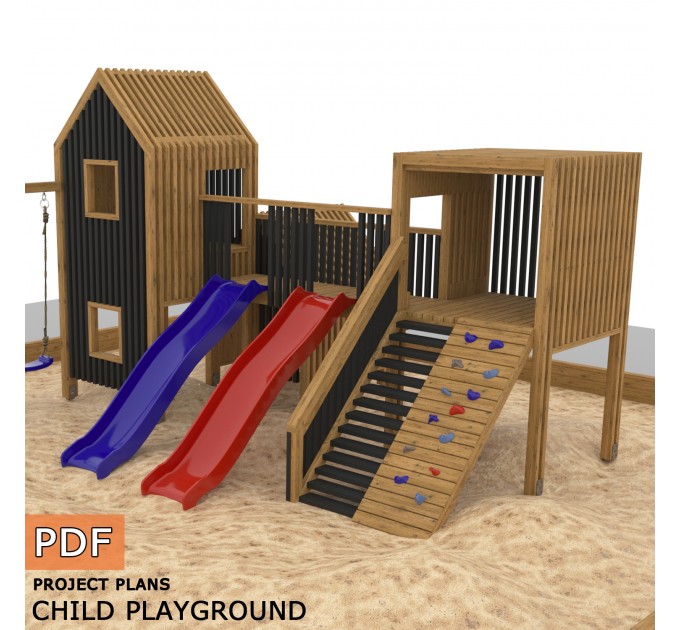 Kids Playhouse Build Plan - DIY Playset and Treehouse