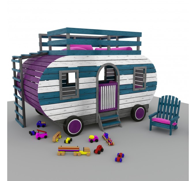 Kids Auto & Camper Playset DIY Plans - Digital PDF for Building Your Dream Playhouse