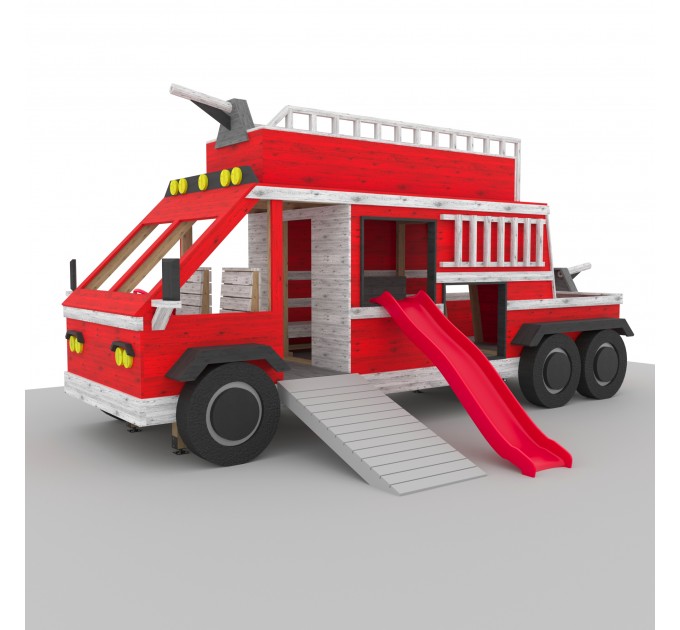 DIY Kids Fire Truck Playset Plans - Digital PDF Guide for Building a Custom Playset