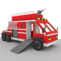 DIY Kids Fire Truck Playset Plans - Digital Download PDF