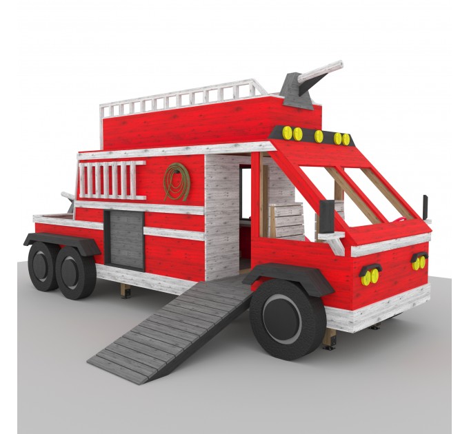 DIY Kids Fire Truck Playset Plans - Digital PDF Guide for Building a Custom Playset