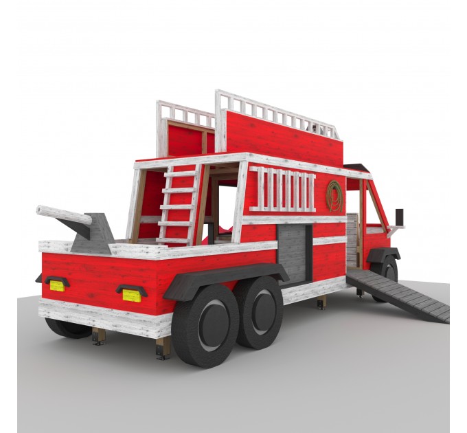 DIY Kids Fire Truck Playset Plans - Digital PDF Guide for Building a Custom Playset