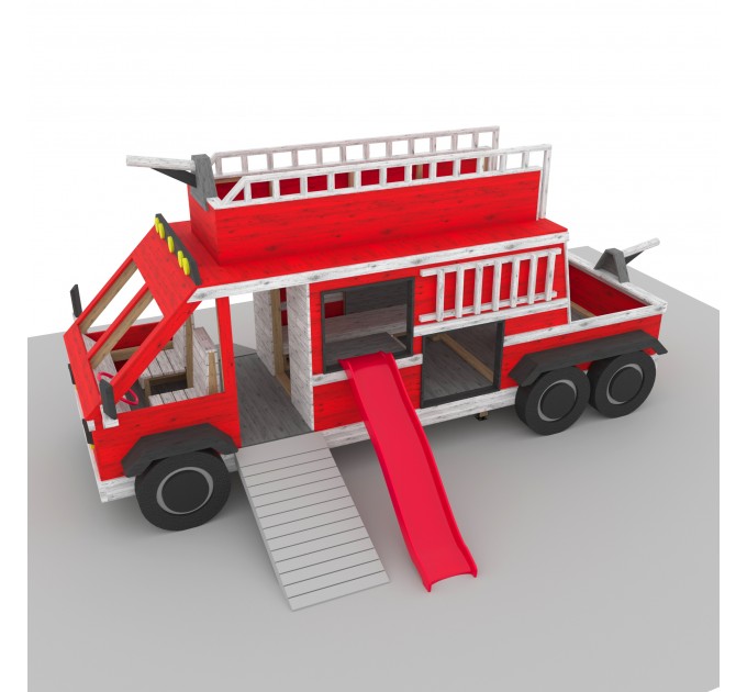 DIY Kids Fire Truck Playset Plans - Digital PDF Guide for Building a Custom Playset