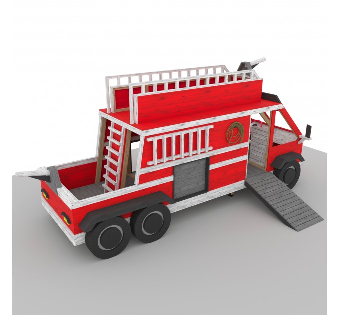 DIY Kids Fire Truck Playset Plans - Digital PDF Guide for Building a Custom Playset