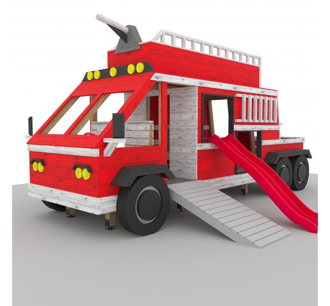 DIY Kids Fire Truck Playset Plans - Digital PDF Guide for Building a Custom Playset