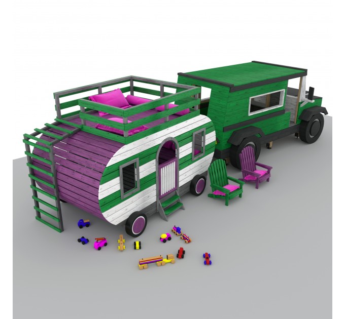 Kids Auto & Camper Playset DIY Plans - Digital PDF for Building Your Dream Playhouse