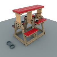 Adjustable BDSM spanking bench, adult furniture, sex bench - Digital Download Only