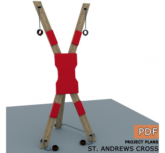 Portable BDSM Wooden Padded St Andrews Cross Plans