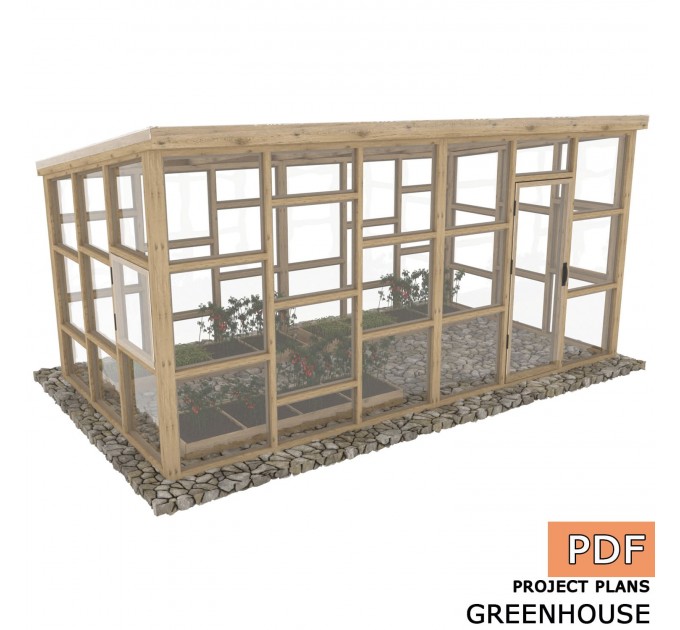 10'x18' Greenhouse Plans, greenhouse build, Framed greenhouse plans, Garden house, Greenhouse diy plan - Digital Download Only