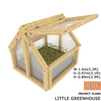 Little garden greenhouse Plans - Digital Download Only