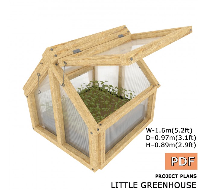 Little garden greenhouse Plans - Digital Download Only