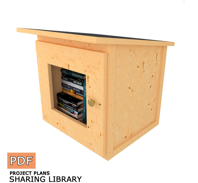 DIY project. Community Library Outdoor Lending Neighborhood Shared Sidewalk Blessing Box Little Free Pantry Street - Digital Download Only