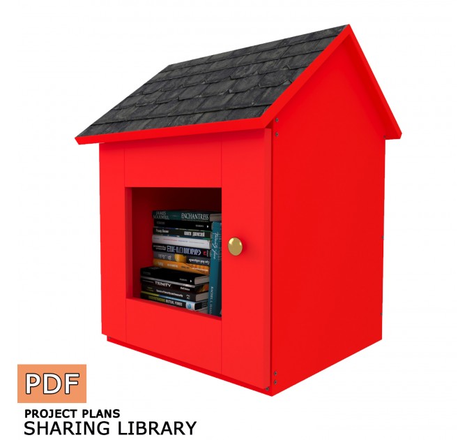 DIY project. Outdoor Lending Library Community Neighborhood Shared Sidewalk Blessing Box Little Free Pantry - Digital Download Only