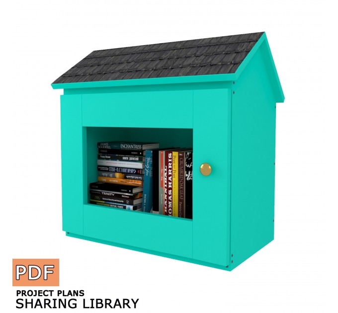 DIY project. Outdoor Shared Library Community Neighborhood Sidewalk Loan Tiny Blessing Box Little Free Pantry Street - Digital Download Only