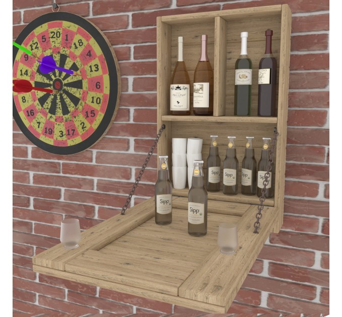 DIY wall bar plan, "drinky shelf", liquor bar, portable bar PDF - - Digital Download Only