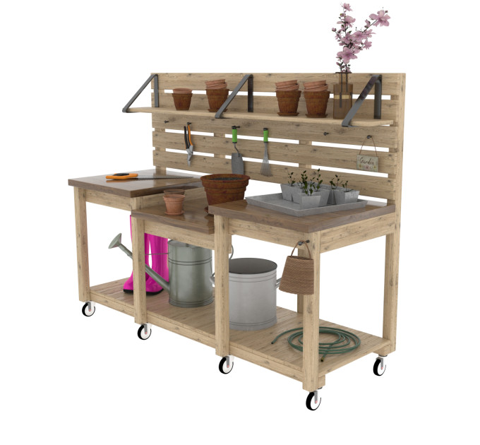 Potting bench build plan, gardeners table, potting table, gardening bench, garden station, outdoor potting bench