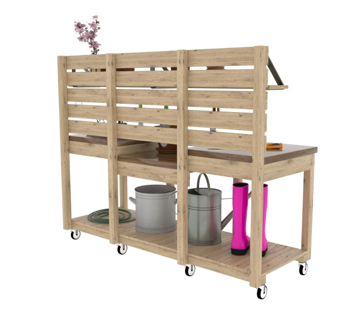 Potting bench build plan, gardeners table, potting table, gardening bench, garden station, outdoor potting bench