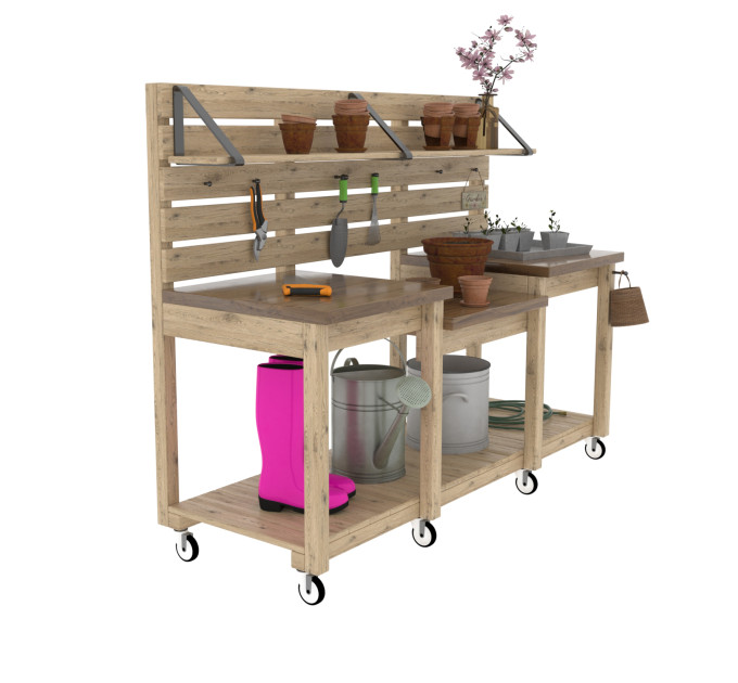 Potting bench build plan, gardeners table, potting table, gardening bench, garden station, outdoor potting bench