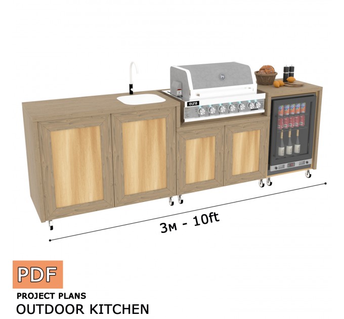 Create Your Own Outdoor Grill Kitchen with Our Digital Download