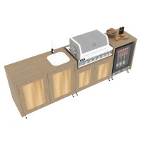 DIY Outdoor grill kitchen - 10ft, Grill cabinet, Grill table, Grill master center, Outdoor kitchen - Digital Download Only