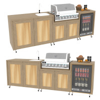 DIY Outdoor grill kitchen - 10ft, Grill cabinet, Grill table, Grill master center, Outdoor kitchen - Digital Download Only