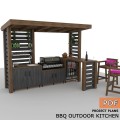 Step-by-Step Wooden Outdoor Kitchen Plans - Digital Download