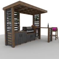 Step-by-Step Plans for a Wooden Outdoor Kitchen - Digital Download Only