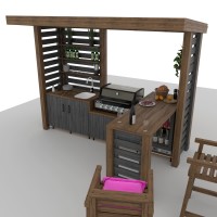 Step-by-Step Plans for a Wooden Outdoor Kitchen - Digital Download Only