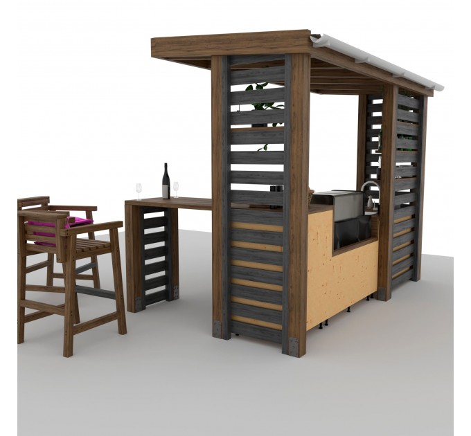 Step-by-Step Wooden Outdoor Kitchen Plans - Digital Download