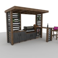 Step-by-Step Plans for a Wooden Outdoor Kitchen - Digital Download Only