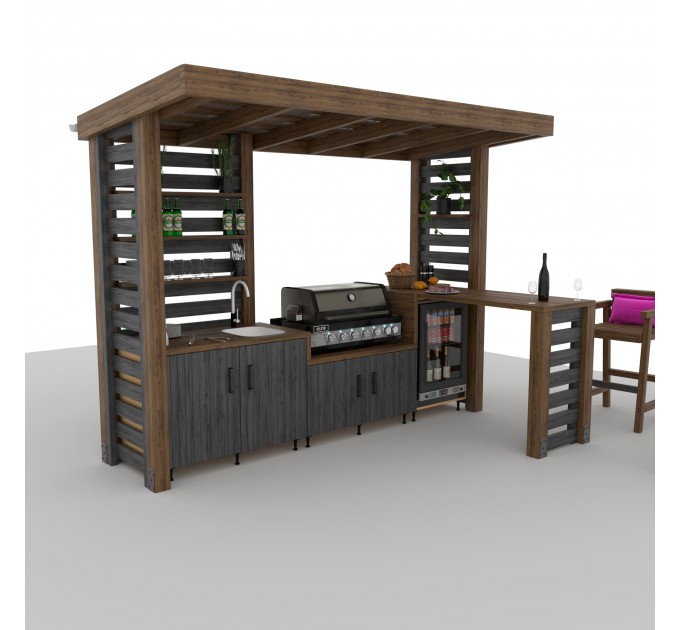 Step-by-Step Wooden Outdoor Kitchen Plans - Digital Download