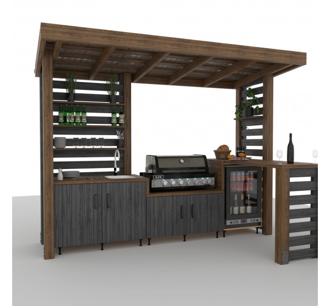 Step-by-Step Wooden Outdoor Kitchen Plans - Digital Download