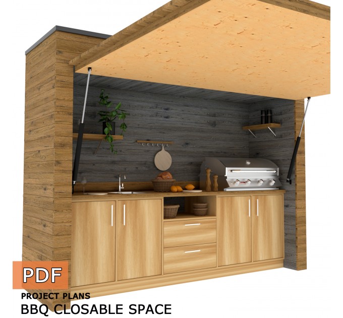 Build Your Own BBQ Haven: DIY Grill Shed Station - Instant Digital Download