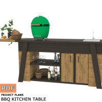 BBQ kitchen table, DIY Grill Shed Station - Digital Download Only