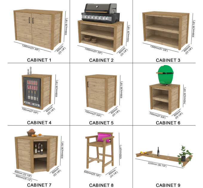 DIY Modular Outdoor Kitchen and BBQ Table - Download Your Plans Instantly