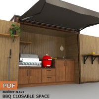 Ultimate DIY Grill Shed Station - Closable Outdoor BBQ Space - Digital Download Only