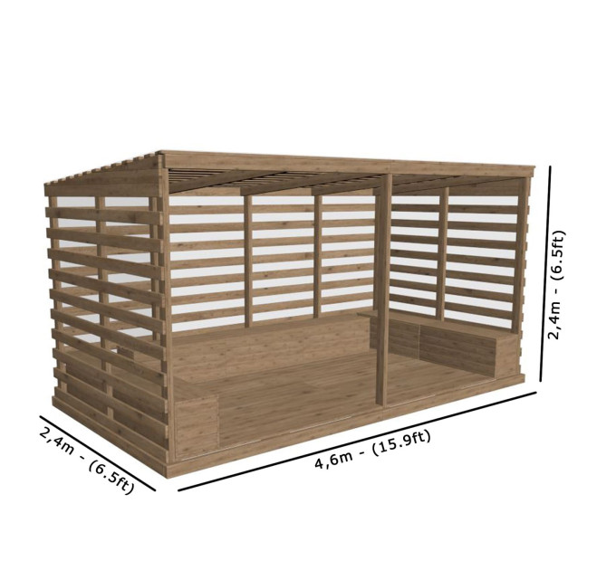 Modern patio plan, shelter plan, covered shelter, outdoor house, pavilion plan, pergola - Digital Download Only