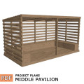 Modern patio plan, shelter plan, covered shelter, outdoor house, pavilion plan, pergola - Digital Download Only