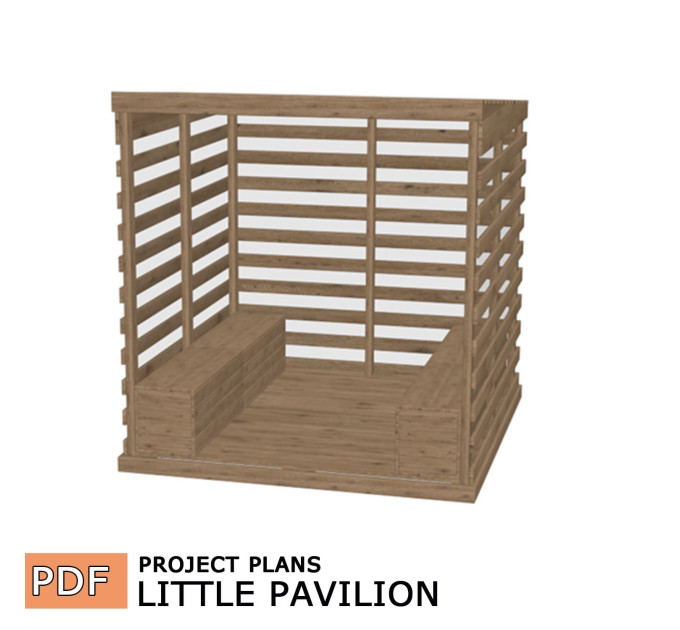 Patio plan, shelter plan, covered shelter, outdoor house, pavilion plan, modern pergola - Digital Download Only