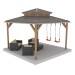 DIY 12' x 12' Gable pergola, Wood gazebo plan, Complete pavilion, Gable timber frame pavilion - Digital Download Only