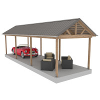 Wood gazebo plan, Gable pergola, Complete pavilion, Gable timber frame pavilion - Digital Download Only