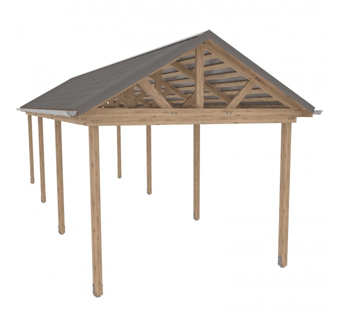 Wood gazebo plan, Gable pergola, Complete pavilion, Gable timber frame pavilion - Digital Download Only