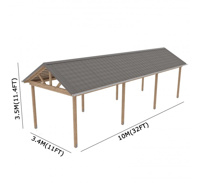 Wood gazebo plan, Gable pergola, Complete pavilion, Gable timber frame pavilion - Digital Download Only