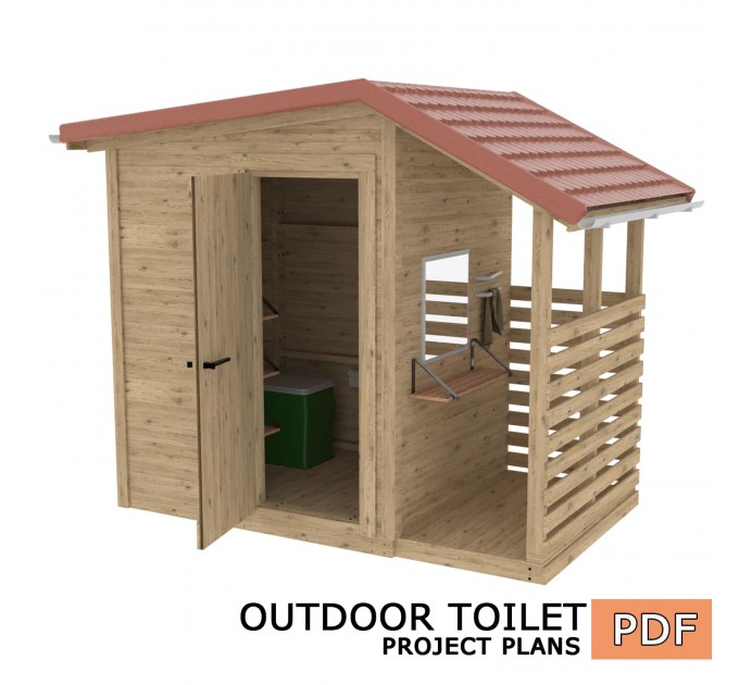 Outhouse, Composting toilet, Off grid living, Outdoor plans, Diy restroom - Digital Download Only