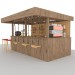 Outdoor Bar, backyard party pavilion, open-air bar, beach bar, outdoor house, party bar plan - Digital Download Only