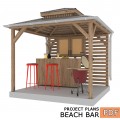 Outdoor Bar, backyard party pavilion, open-air bar, beach bar, outdoor house, party bar plan - Digital Download Only