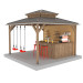 DIY Outdoor open-air bar, backyard party pavilion, beach bar, outdoor house, party bar plan - Digital Download Only